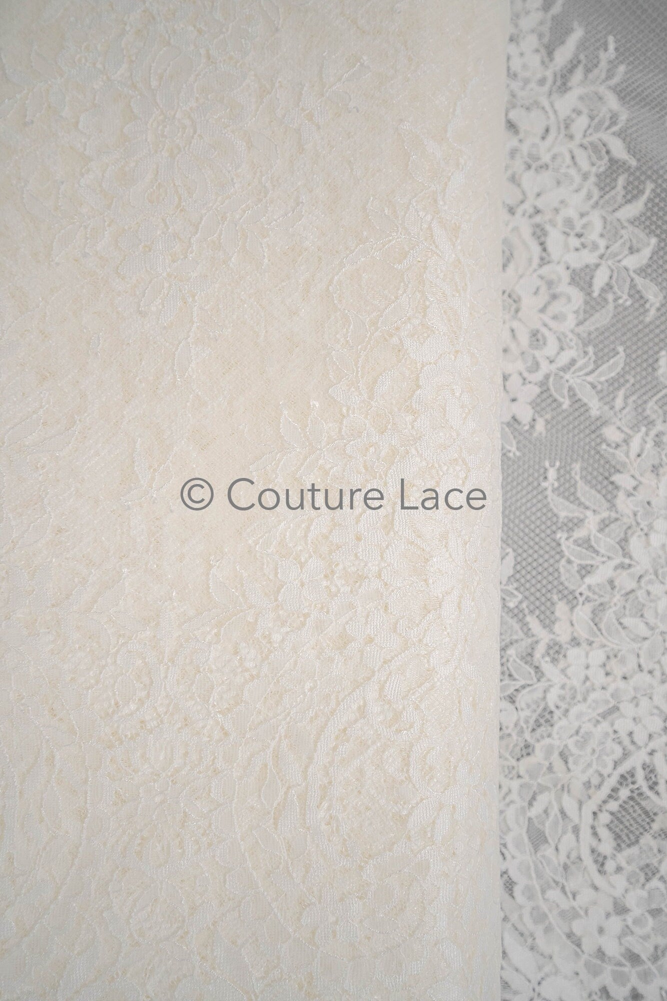 3.3yds French lace/ bridal floral lace material/ off-white bridal lace/ floral wedding lace/ Chantilly lace// L23-615