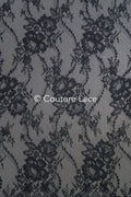 3 yds französische Spitze/ Braut florale Spitze/ schwarze Brautspitze/ florale Hochzeit Spitze/ Chantilly Spitze// L23-618