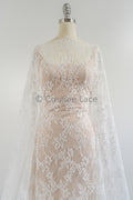3yds French lace/ bridal floral lace/ off-white bridal lace/ floral wedding lace/ Chantilly lace// L23-621
