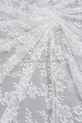 3yds French lace/ bridal floral lace/ off-white bridal lace/ floral wedding lace/ Chantilly lace// L23-621