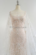 Perlen Spitzenstoff Off-White/ Perlen Brautkleid Spitze/ Couture Spitze Stoff/ Perlen Spitze// L23-622