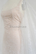 French floral lace/ bridal raschel lace/ French veil lace/ bridal chanitilly lace/ Edwardian lace fabric// L23-623