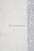 Perlen Spitzenstoff Off-White/ Couture Spitze Stoff / Brautspitze Stoff/ Perlen Spitze// L23-626
