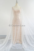 Perlen Spitzenstoff Off-White/ Couture Spitze Stoff / Brautspitze Stoff/ Perlen Spitze// L23-626
