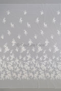 Perlen Spitzenstoff Off-White/ Couture Spitzenstoff/ Braut Spitzenstoff/ Perlen Spitze// L23-627