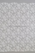 Floral Nottingham Lace Off-White/ foamy guipure lace/ boho lace/ bridal lace/ couture lace// L23-630