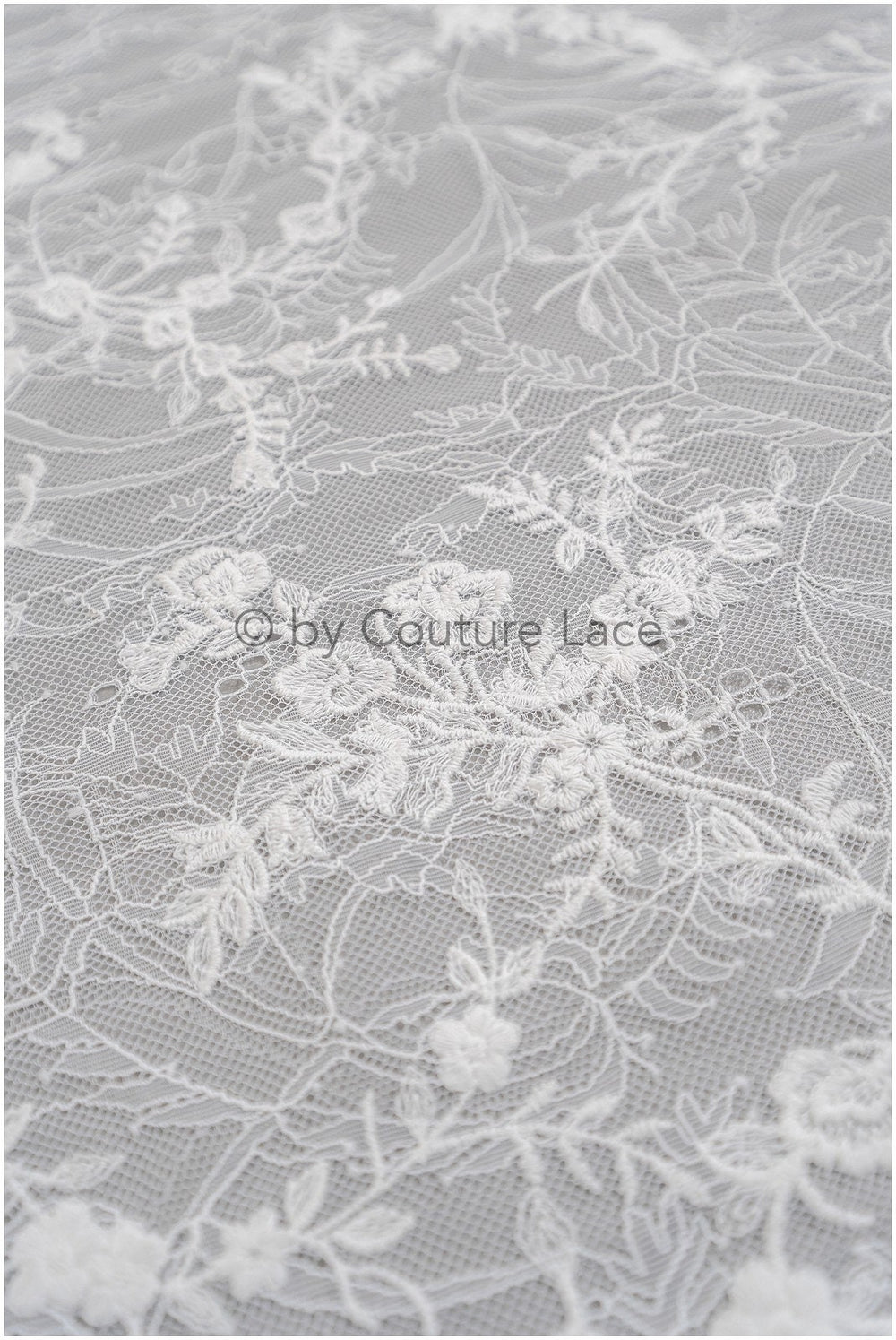 Florale Braut Spitze Off-White/ französische Braut Spitze/ florale Hochzeit Spitze/ Couture Spitze// L23-633