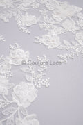 Hochzeit Kleid Spitze Applikation / Perlen Braut Aufnäher / 3D Blumen Applikation / Braut Applikation / A23-347