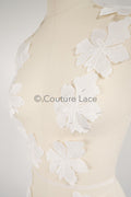 Wedding flower applique/ floral lace applique/ romantic dress applique/ leaf applique/ A23-350