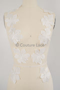 Wedding flower applique/ floral lace applique/ romantic dress applique/ leaf applique/ A23-350