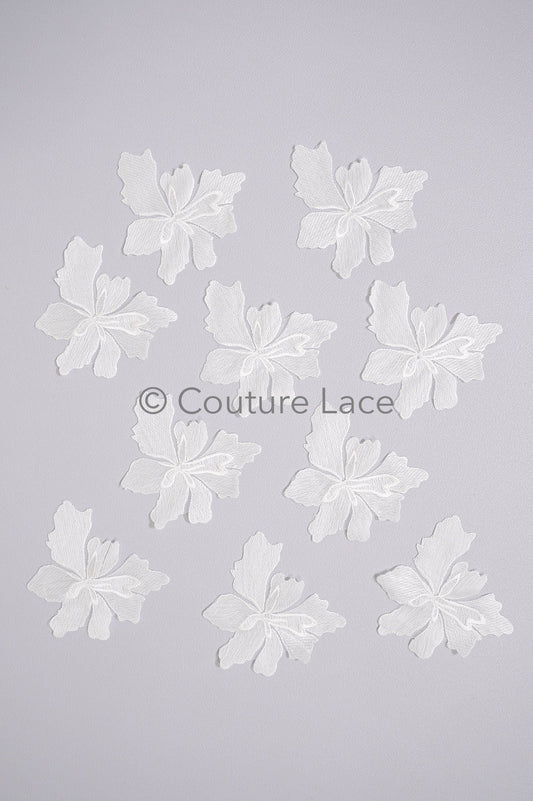 Wedding flower applique/ flower lace applique/ romantic dress applique/ leaf applique/ A23-351