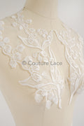 Hochzeit Blumen Applikation/ Blumen Spitzen Applikation/ romantisches Kleid Applikationen/ Blatt Applikationen/ A23-352