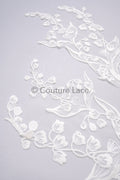 Hochzeit Blumen Applikation/ Blumen Spitzen Applikation/ romantisches Kleid Applikationen/ Blatt Applikationen/ A23-352