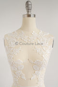 Hochzeit Blumen Applikation/ Blumen Spitzen Applikation/ romantisches Kleid Applikationen/ Blatt Applikationen/ A23-353