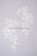 Hochzeit Blumen Applikation/ Blumen Spitzen Applikation/ romantisches Kleid Applikationen/ Blatt Applikationen/ A23-353