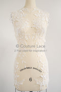 Hochzeit Blumen Applikation/ Blumen Spitzen Applikation/ romantisches Kleid Applikationen/ Blatt Applikationen/ A23-354