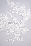Hochzeit Blumen Applikation/ Blumen Spitzen Applikation/ romantisches Kleid Applikationen/ Blatt Applikationen/ A23-354