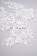 Hochzeit Blumen Applikation/ Blumen Spitzen Applikationen/ romantisches Kleid Applikationen/ Blatt Applikationen// A23-356