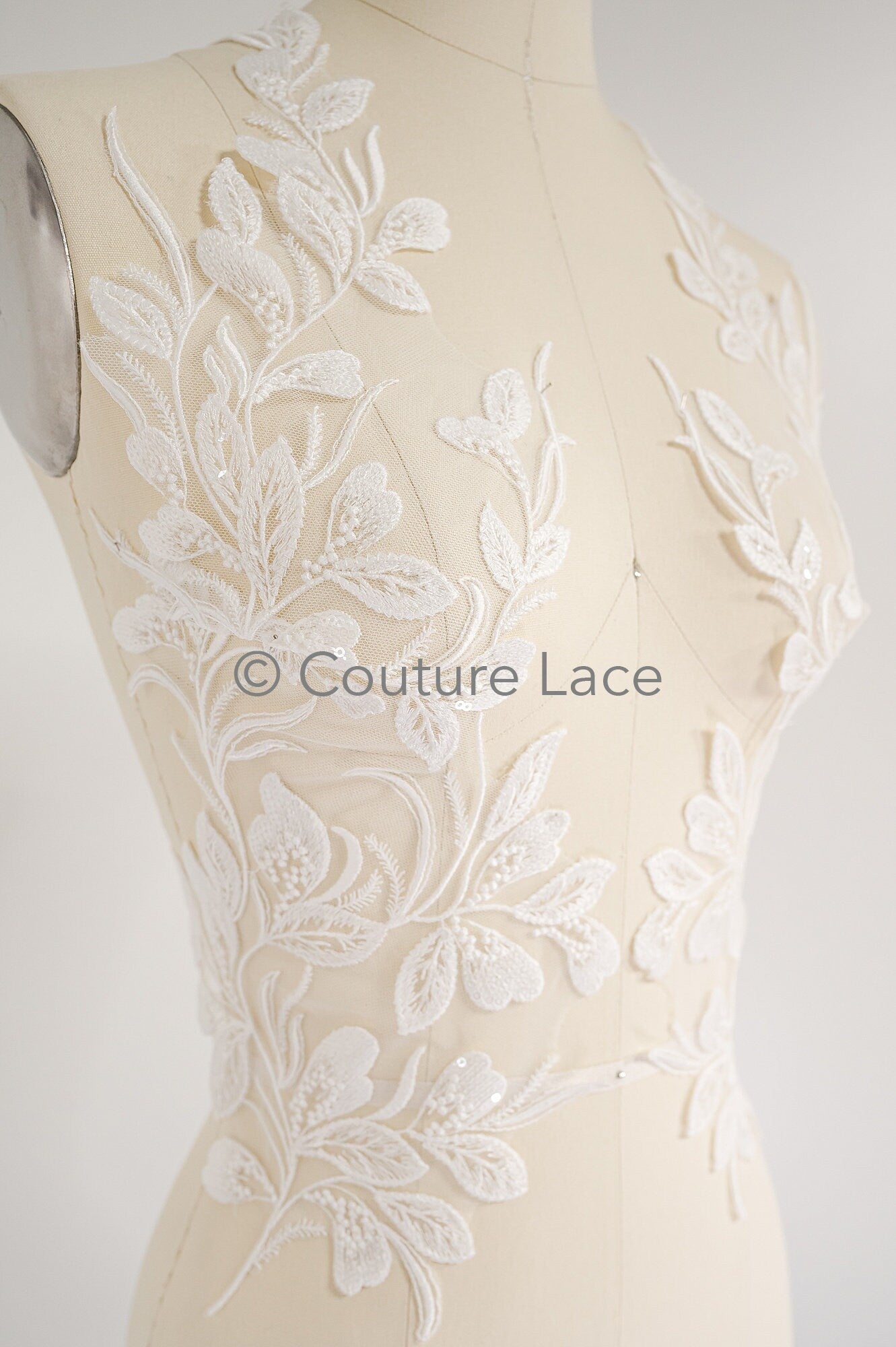 Hochzeit Blumen Applikation/ Blumen Spitzen Applikationen/ romantisches Kleid Applikationen/ Blatt Applikationen// A23-356