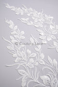 Hochzeit Blumen Applikation/ Blumen Spitzen Applikationen/ romantisches Kleid Applikationen/ Blatt Applikationen// A23-356