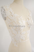 Hochzeit Blumen Applikation/ Blumen Spitzen Applikationen/ romantisches Kleid Applikationen/ Blatt Applikationen// A23-358