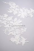 Hochzeit Blumen Applikation/ Blumen Spitzen Applikationen/ romantisches Kleid Applikationen/ Blatt Applikationen// A23-358