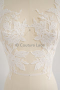 Hochzeit Blumen Applikation/ Blumen Spitzen Applikationen/ romantisches Kleid Applikationen/ Blatt Applikationen// A23-358