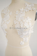 Hochzeit Blumen Applikation/ Blumen Spitze Applikation/ romantisches Kleid Spitzen Applikation/ Braut Blatt Applikationen// A23-359
