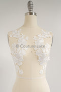 Hochzeit Blumen Applikation/ Blumen Spitze Applikation/ romantisches Kleid Spitzen Applikation/ Braut Blatt Applikationen// A23-359