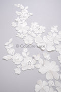 Hochzeit Blumen Applikation/ Blumen Spitze Applikation/ romantisches Kleid Spitzen Applikation/ Braut Blatt Applikationen// A23-359