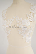 Hochzeit Blumen Applikation/ Blumen Spitze Applikation/ romantisches Kleid Spitzen Applikation/ Braut Blatt Applikationen// A23-360