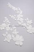 Hochzeit Blumen Applikation/ Blumen Spitze Applikation/ romantisches Kleid Spitzen Applikation/ Braut Blatt Applikationen// A23-360