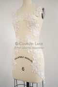 Hochzeit Blumen Applikation/ Blumen Spitze Applikation/ romantisches Kleid Spitzen Applikation/ Braut Blatt Applikationen// A23-360