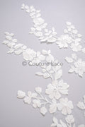 Hochzeit Blumen Applikation/ Blumen Spitze Applikation/ romantisches Kleid Spitzen Applikation/ Braut Blatt Applikationen// A23-360