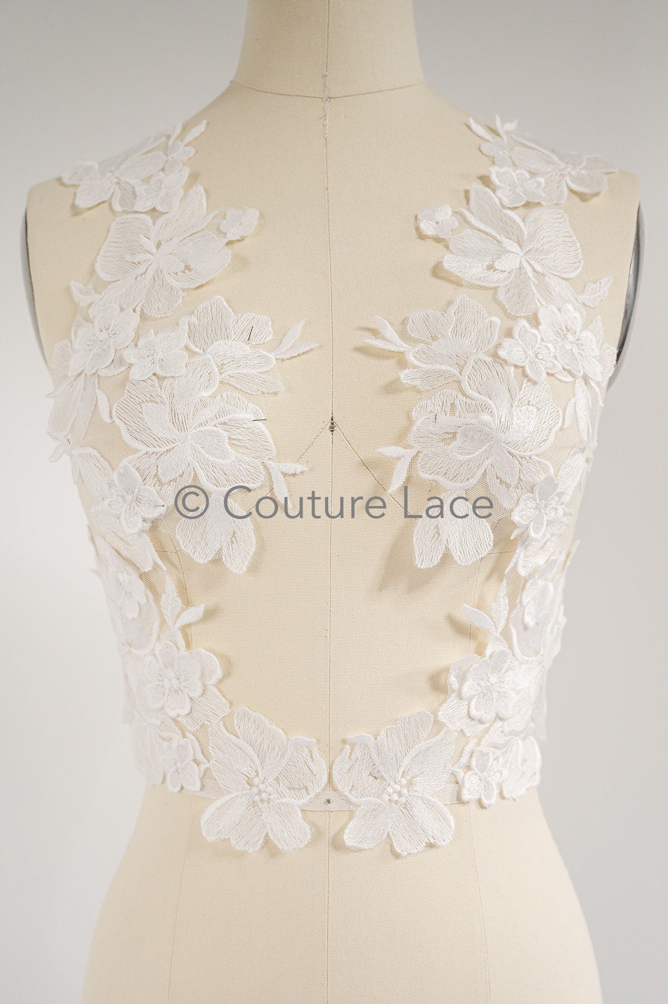 3D Blumen Applikationen/ Blumen Spitze Hochzeit Aufnäher/ romantisches Kleid Applikationen/ Blatt Applikationen// A23-363