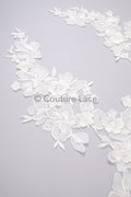 3D Blumen Applikationen/ Blumen Spitze Hochzeit Aufnäher/ romantisches Kleid Applikationen/ Blatt Applikationen// A23-363