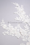 3D Blumen Applikationen/ Blumen Spitze Hochzeit Applikationen/ romantisches Kleid Applikationen/ Blatt Applikationen// A23-365