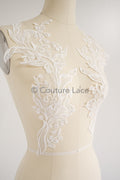 Hochzeit Blumen Applikation/ Blumen Spitze Applikation/ romantisches Kleid Spitzen Applikation/ Braut Blatt Applikationen// A23-367