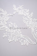 Hochzeit Blumen Applikation/ Blumen Spitze Applikation/ romantisches Kleid Spitzen Applikation/ Braut Blatt Applikationen// A23-367
