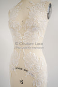 Hochzeit Blumen Applikationen/ Blumen Spitzen Applikationen/ romantisches Kleid Applikationen/ Blatt Applikationen// A23-369