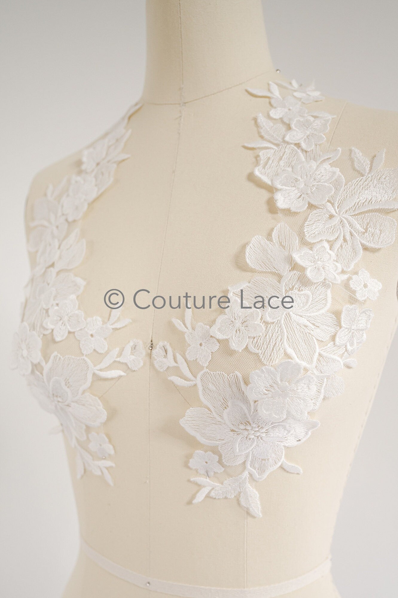 3D Blumen Applikationen/ Blumen Spitze Hochzeit Applikationen/ romantisches Kleid Applikationen/ Blatt Applikationen// A23-370