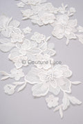 3D Blumen Applikationen/ Blumen Spitze Hochzeit Applikationen/ romantisches Kleid Applikationen/ Blatt Applikationen// A23-370