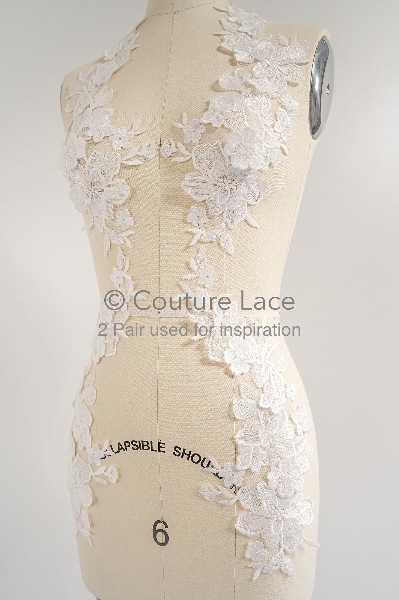 3D Blumen Applikationen/ Blumen Spitze Hochzeit Applikationen/ romantisches Kleid Applikationen/ Blatt Applikationen// A23-370