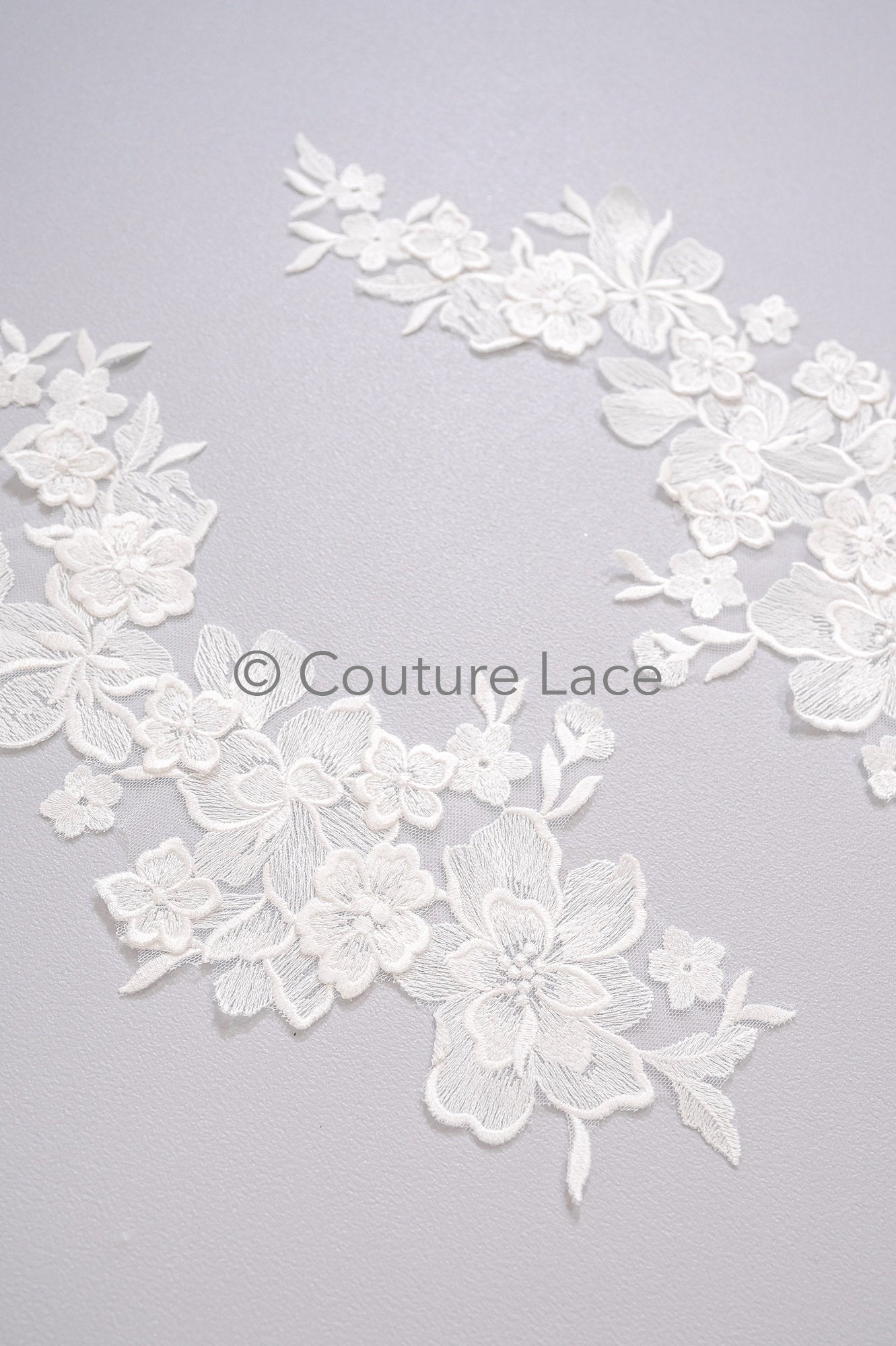 3D Blumen Applikationen/ Blumen Spitze Hochzeit Applikationen/ romantisches Kleid Applikationen/ Blatt Applikationen// A23-370