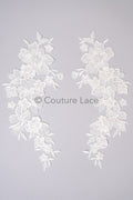 3D Blumen Applikationen/ Blumen Spitze Hochzeit Applikationen/ romantisches Kleid Applikationen/ Blatt Applikationen// A23-370
