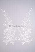 Hochzeit Blumen Applikation/ Blumen Spitzen Applikation/ romantisches Kleid Applikationen/ Blatt Applikationen/ A23-354