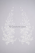 Hochzeit Blumen Applikation/ Blumen Spitzen Applikation/ romantisches Kleid Applikationen/ Blatt Applikationen/ A23-354