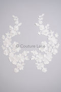 Hochzeit Blumen Applikation/ Blumen Spitze Applikation/ romantisches Kleid Spitzen Applikation/ Braut Blatt Applikationen// A23-359