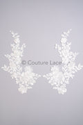 3D Blumen Applikationen/ Blumen Spitze Hochzeit Applikationen/ romantisches Kleid Applikationen/ Blatt Applikationen// A23-365