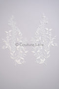 Hochzeit Blumen Applikation/ Blumen Spitzen Applikation/ romantische Spitzen Applikation/ Blatt Applikation// A23-368